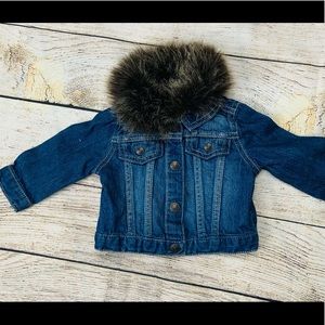 Crazy 8 denim jacket girl🐝